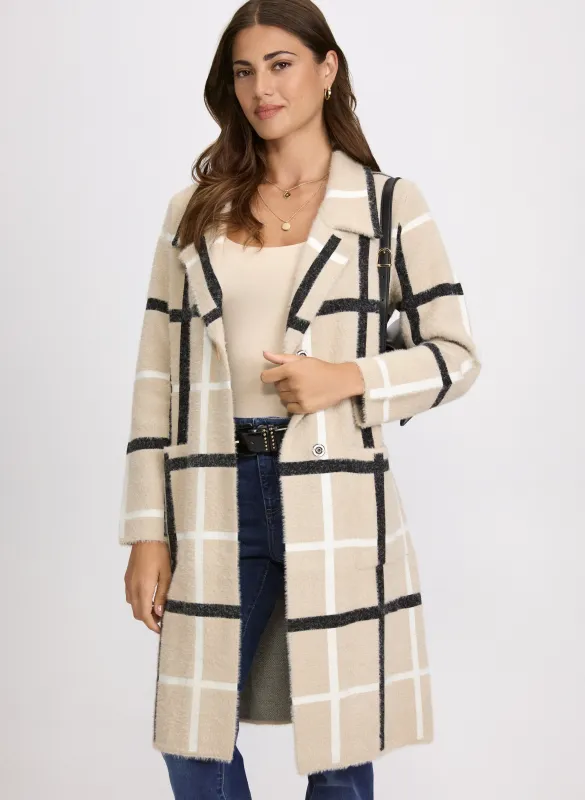Plaid Knit Cardigan sold by Laura