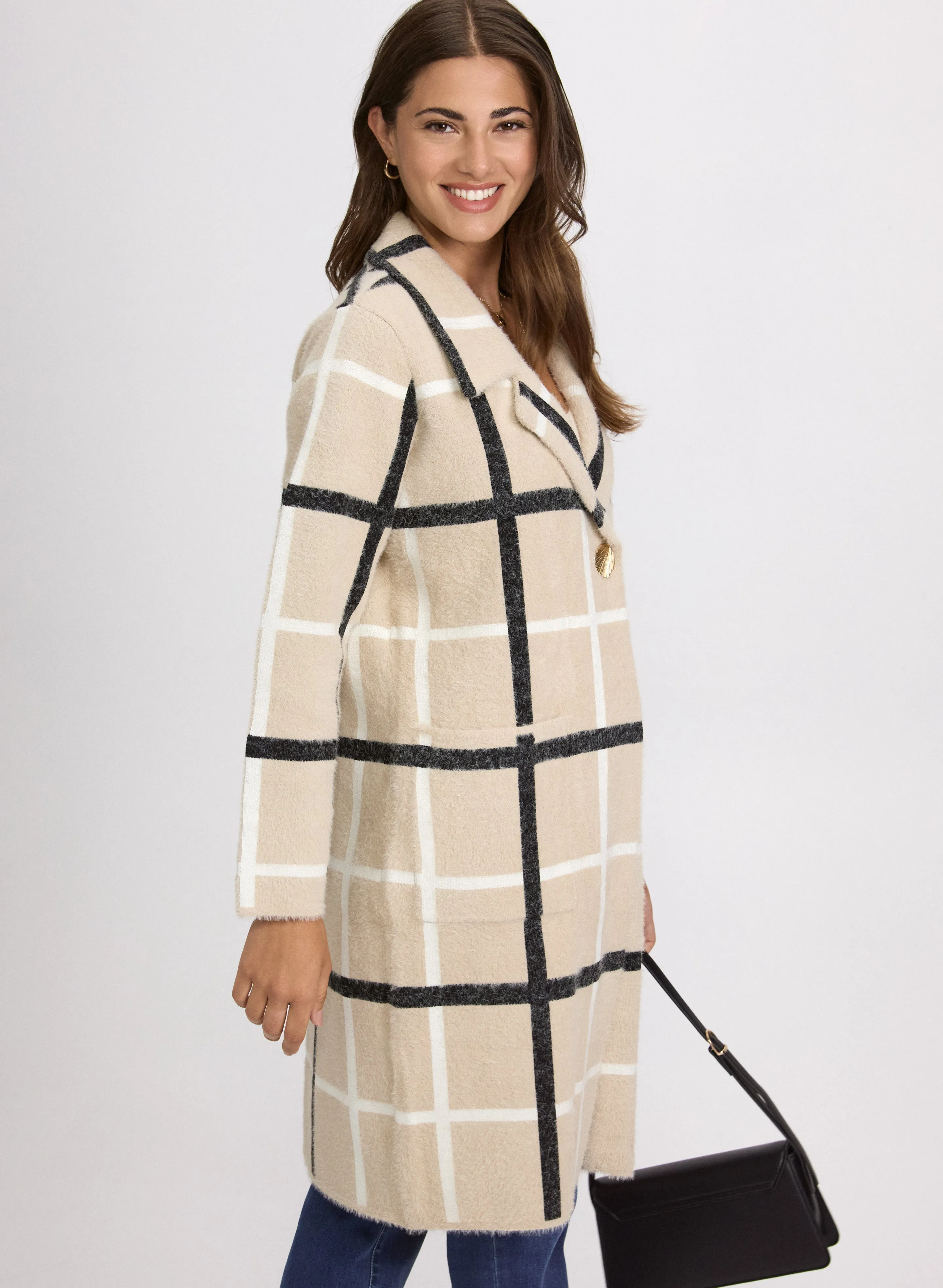 Plaid Knit Cardigan sold by Laura product image thumbnail 2