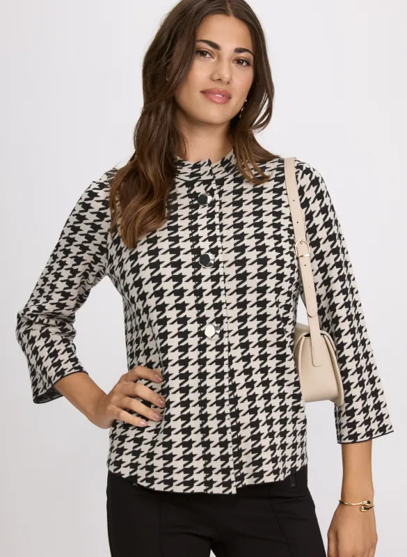 Printed Jacquard Knit Cardigan sold by Laura