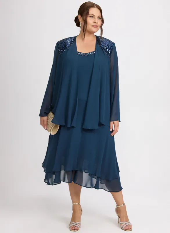 Beaded Dress & Jacket Set sold by Laura