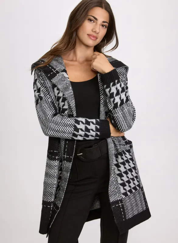 Plaid Knit Cardigan sold by Laura