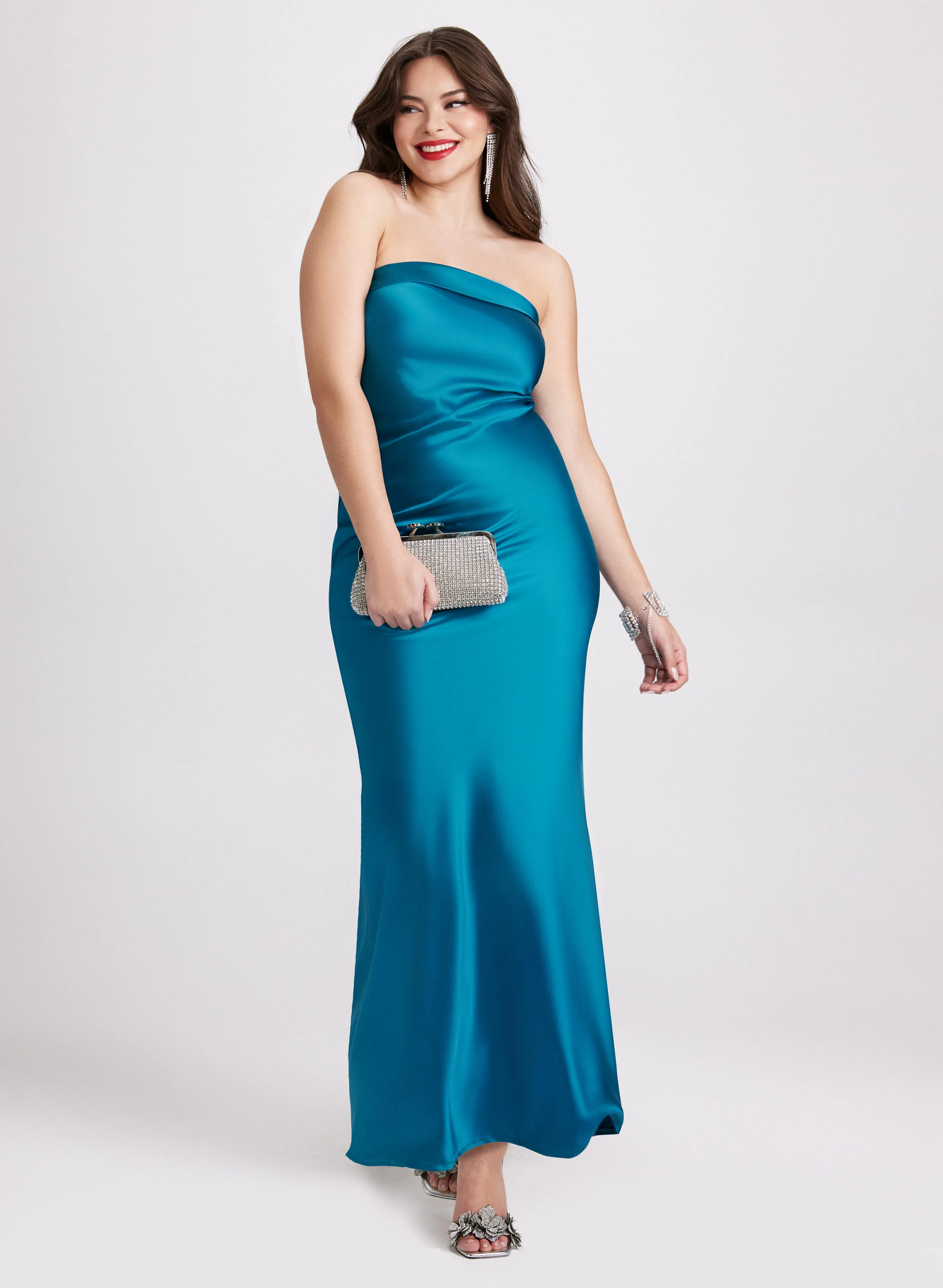 Strapless Satin Dress sold by Laura