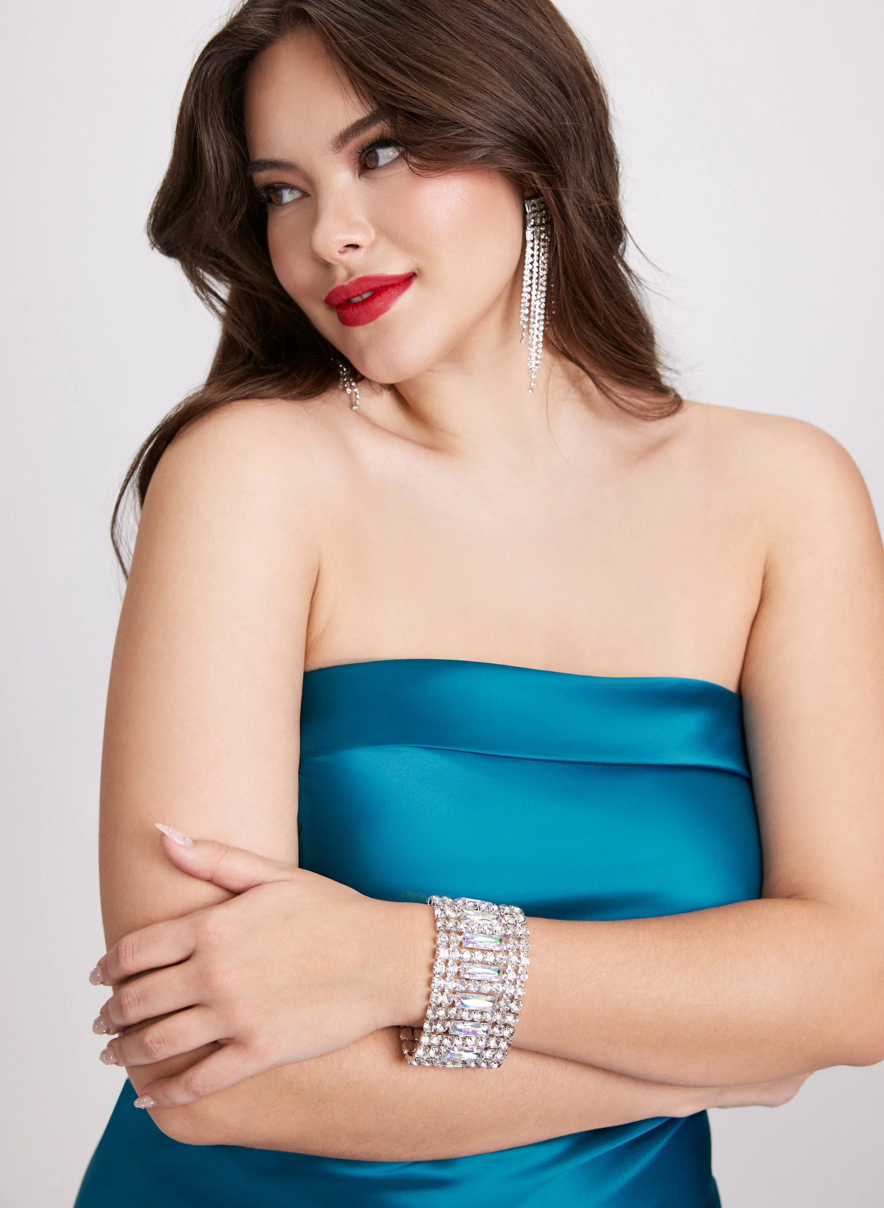 Strapless Satin Dress sold by Laura product image thumbnail 5