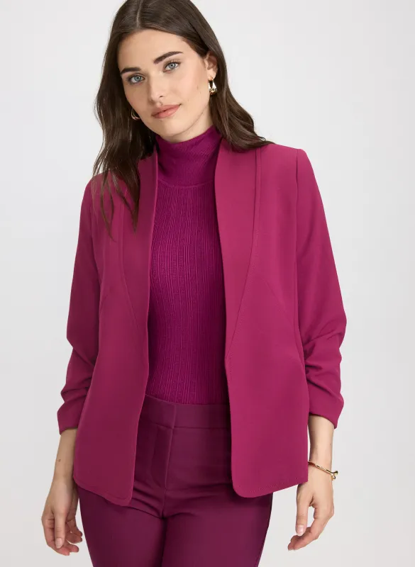 Twill 3/4 Sleeve Blazer sold by Laura