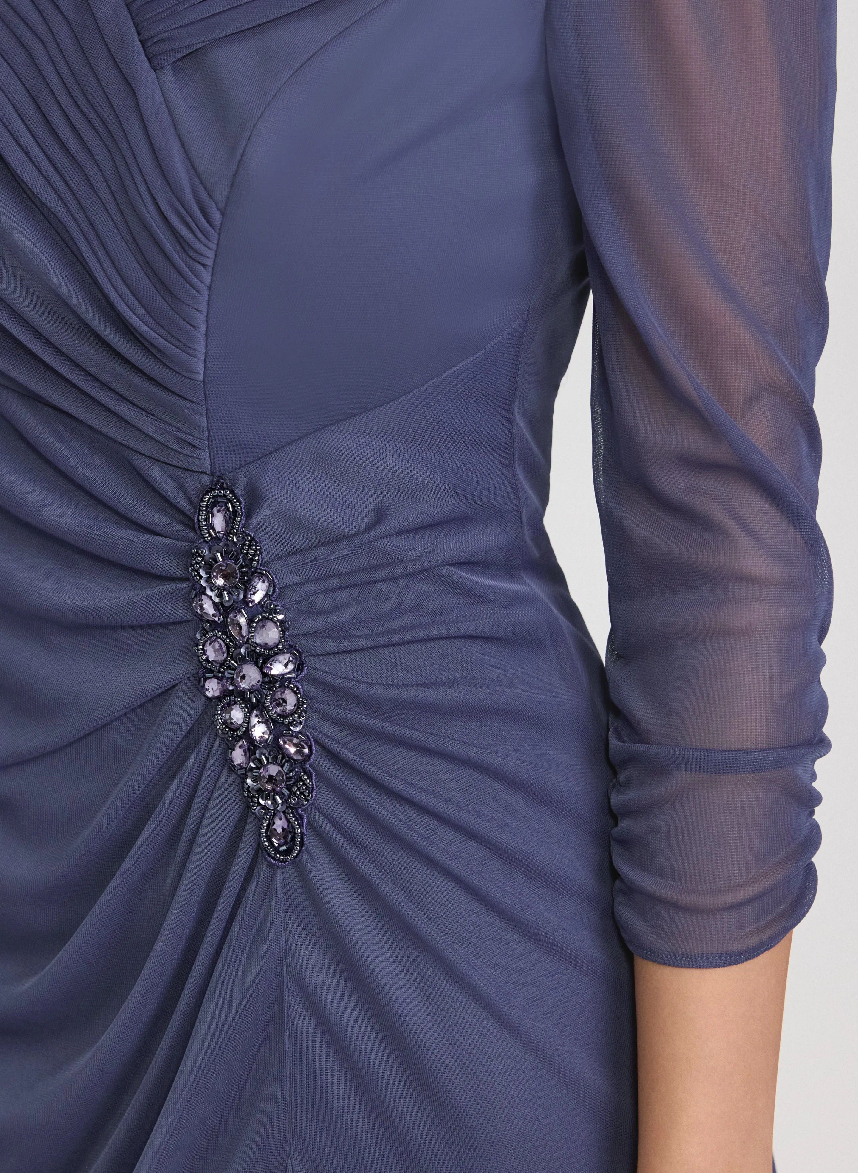 Mesh Wrap-Style Dress sold by Laura product image thumbnail 5