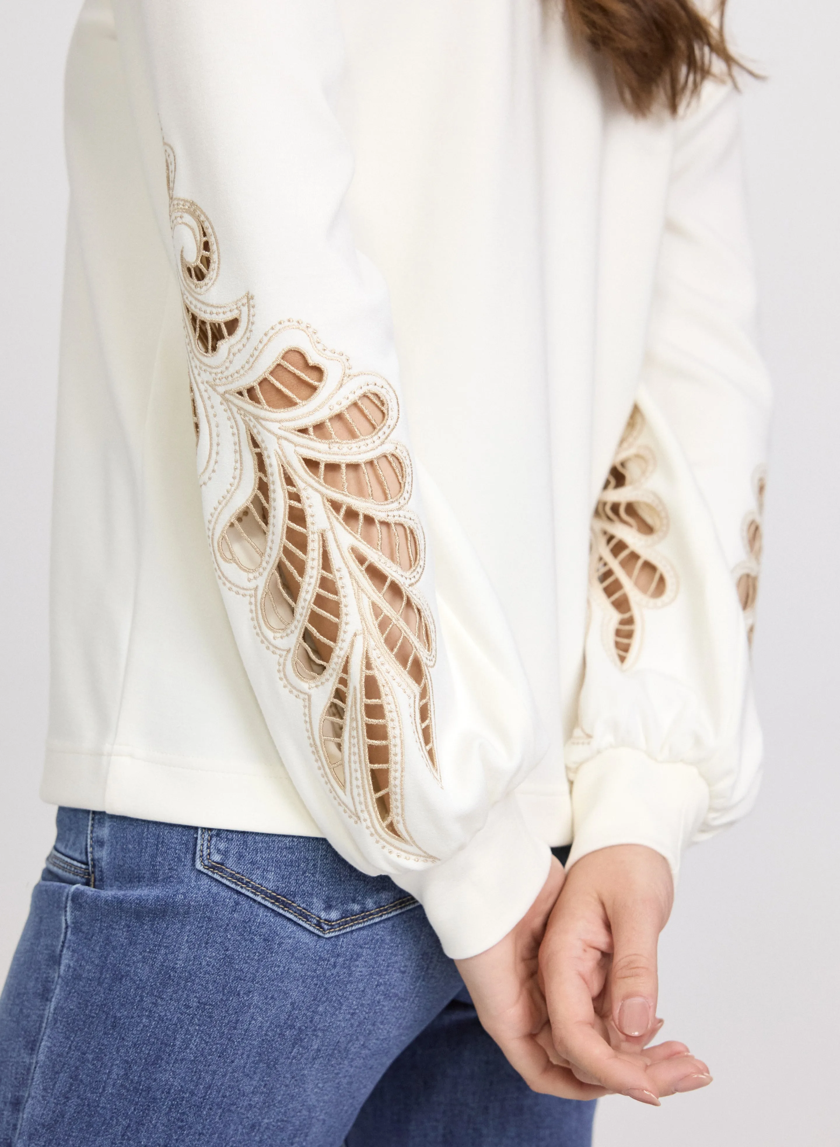 Embroidered Sleeve Top sold by Laura product image thumbnail 5