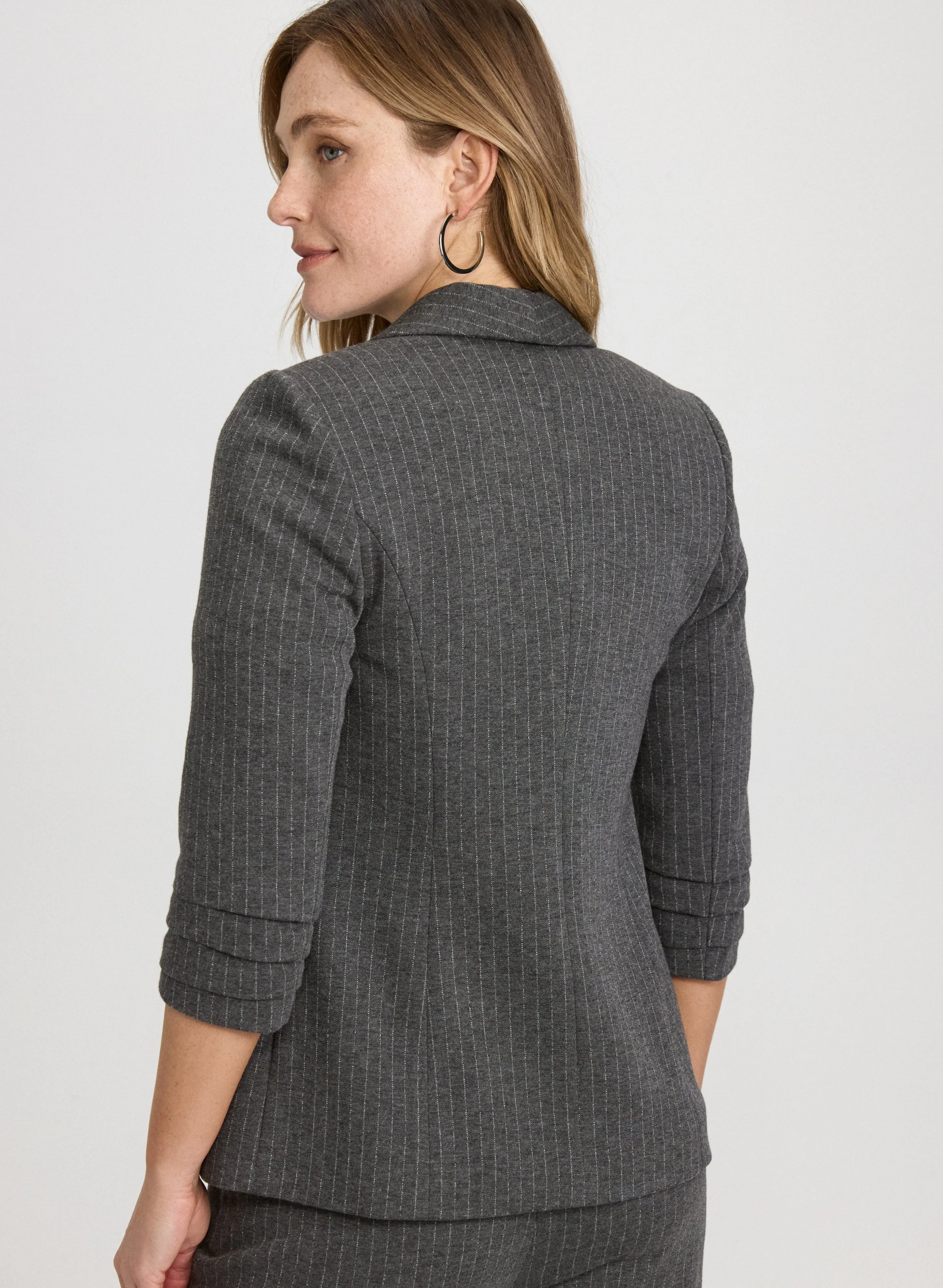 Pinstripe Shawl Collar Jacket sold by Laura product image thumbnail 4