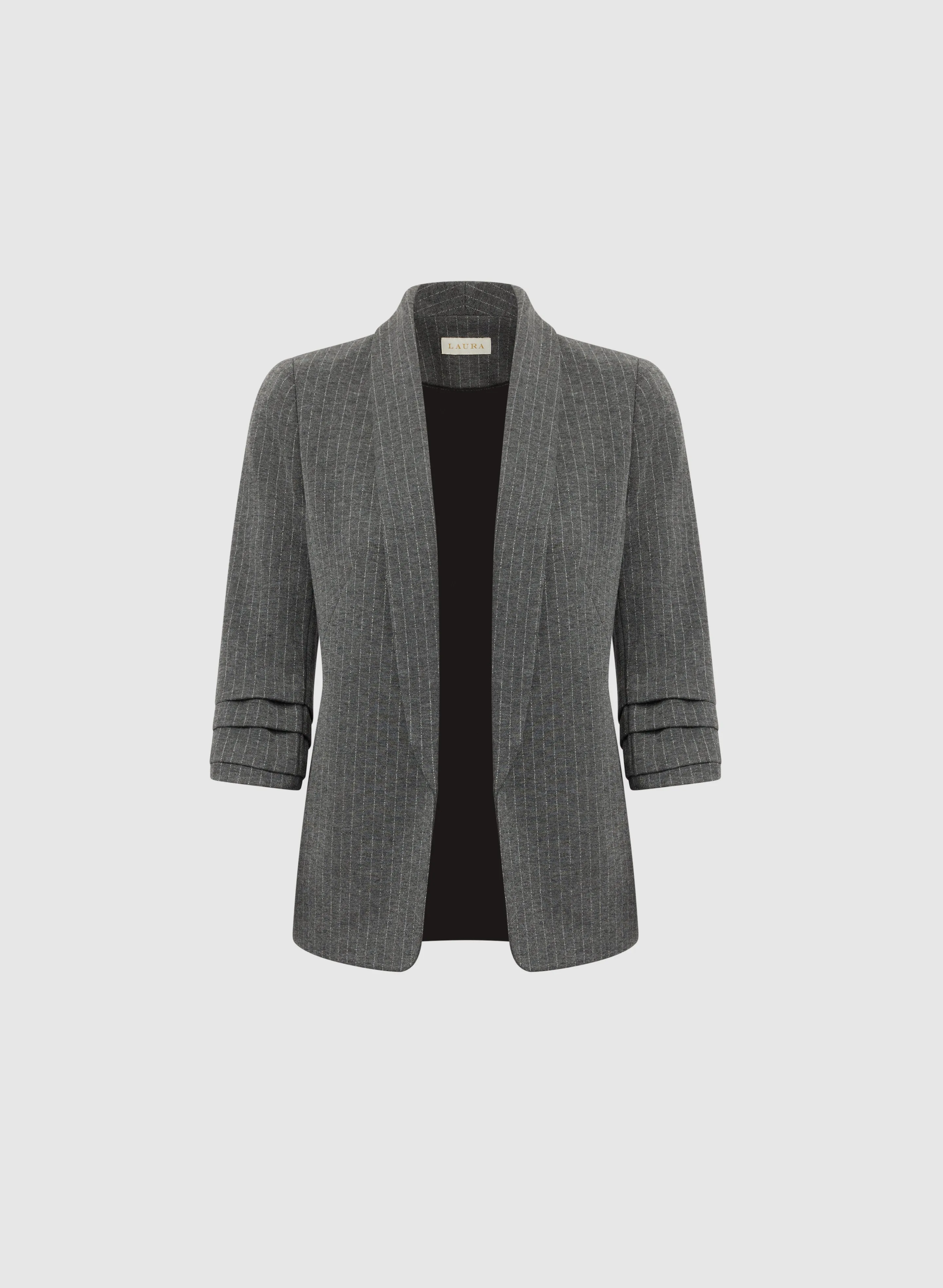 Pinstripe Shawl Collar Jacket sold by Laura product image thumbnail 5