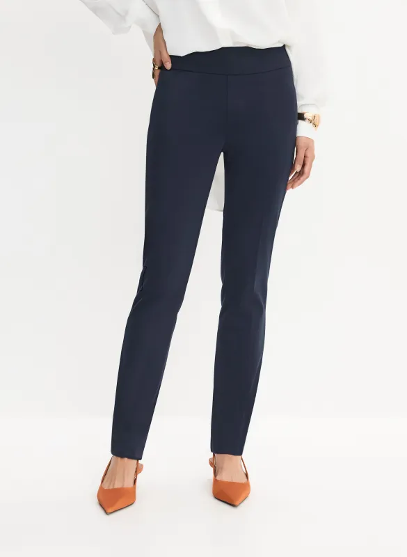 Madison Pull-On Straight-Leg Pants sold by Laura