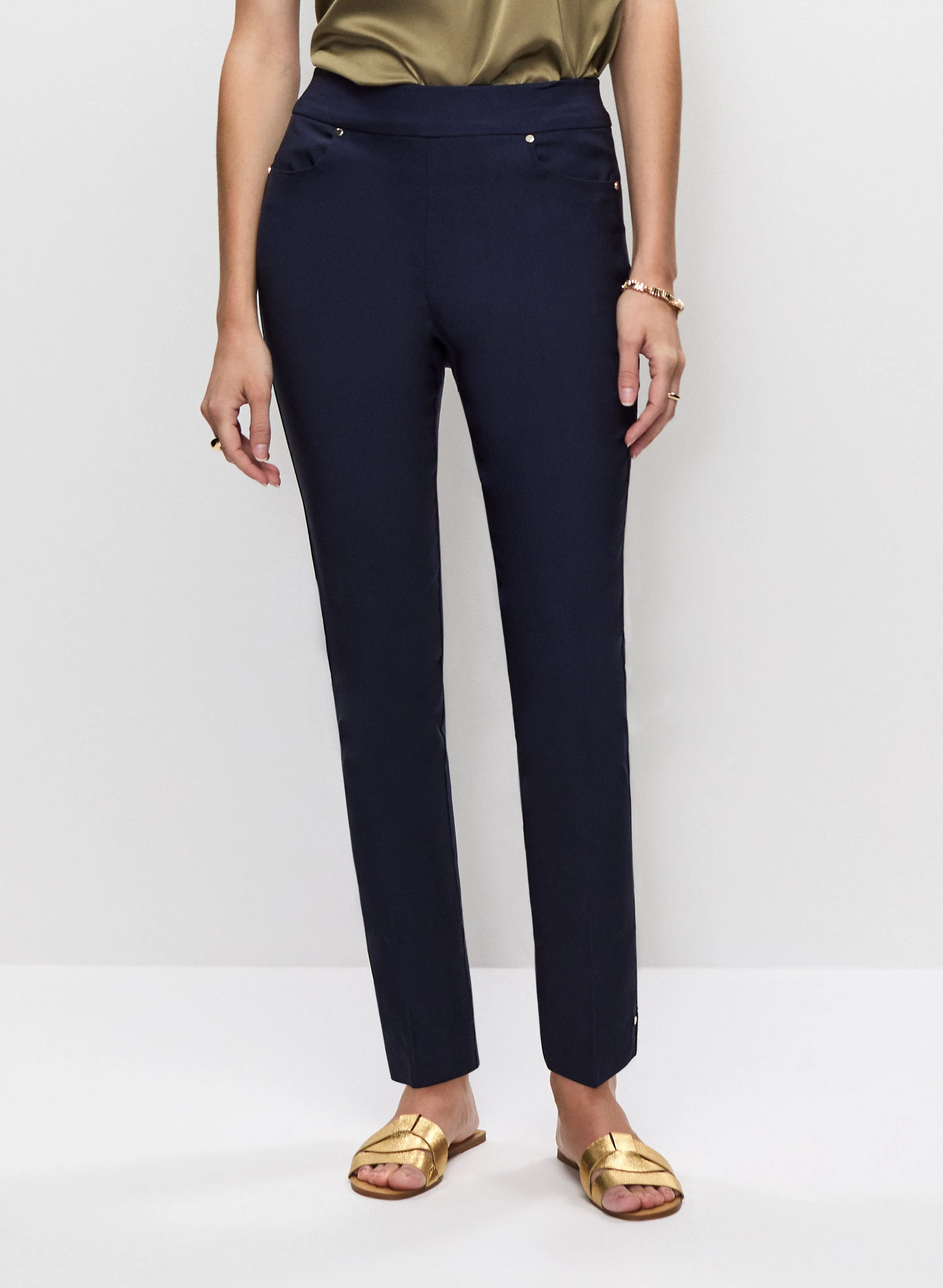 Pull-On Slim Leg Pants sold by Laura