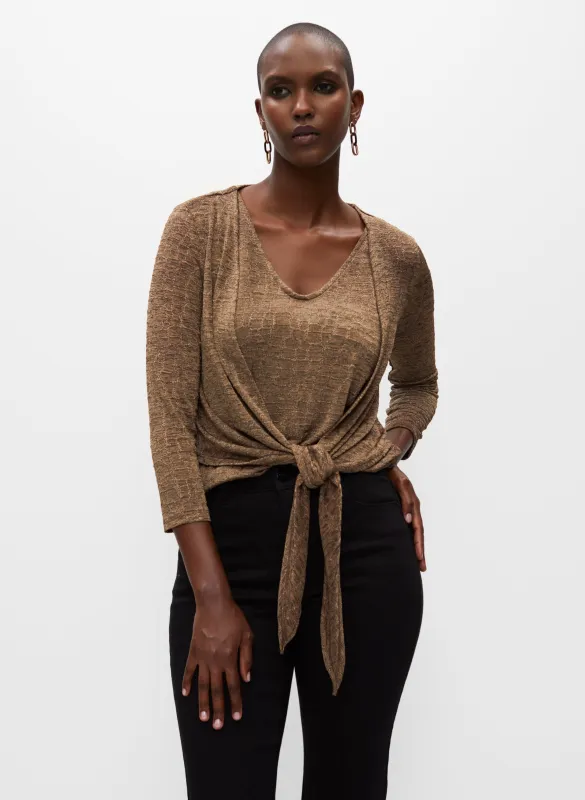 Tie Front Cardigan sold by Laura