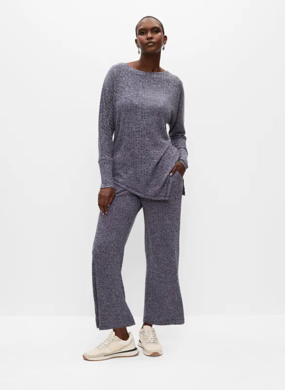 Asymmetrical Melange Knit Tunic sold by Laura