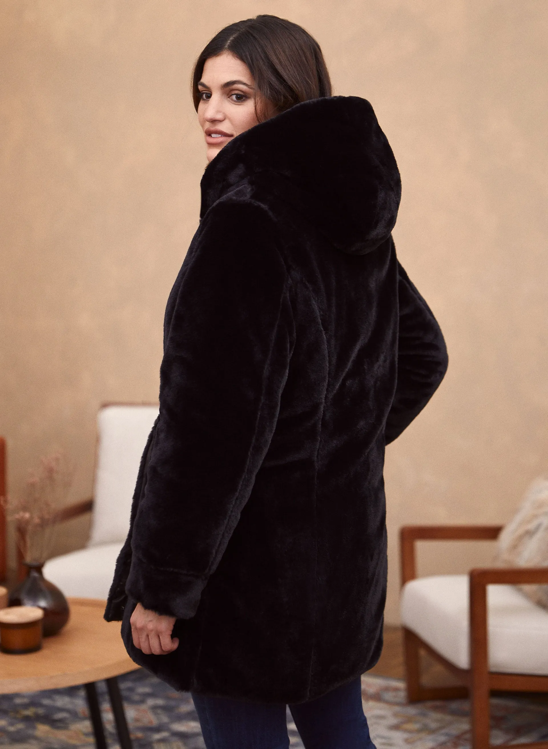 Reversible Faux Fur Coat sold by Laura product image thumbnail 2