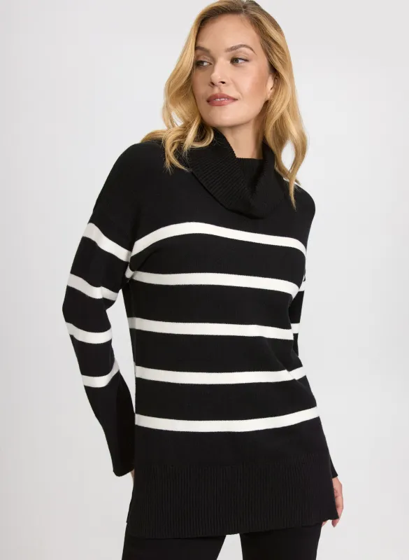 Stripe Turtleneck Sweater sold by Laura