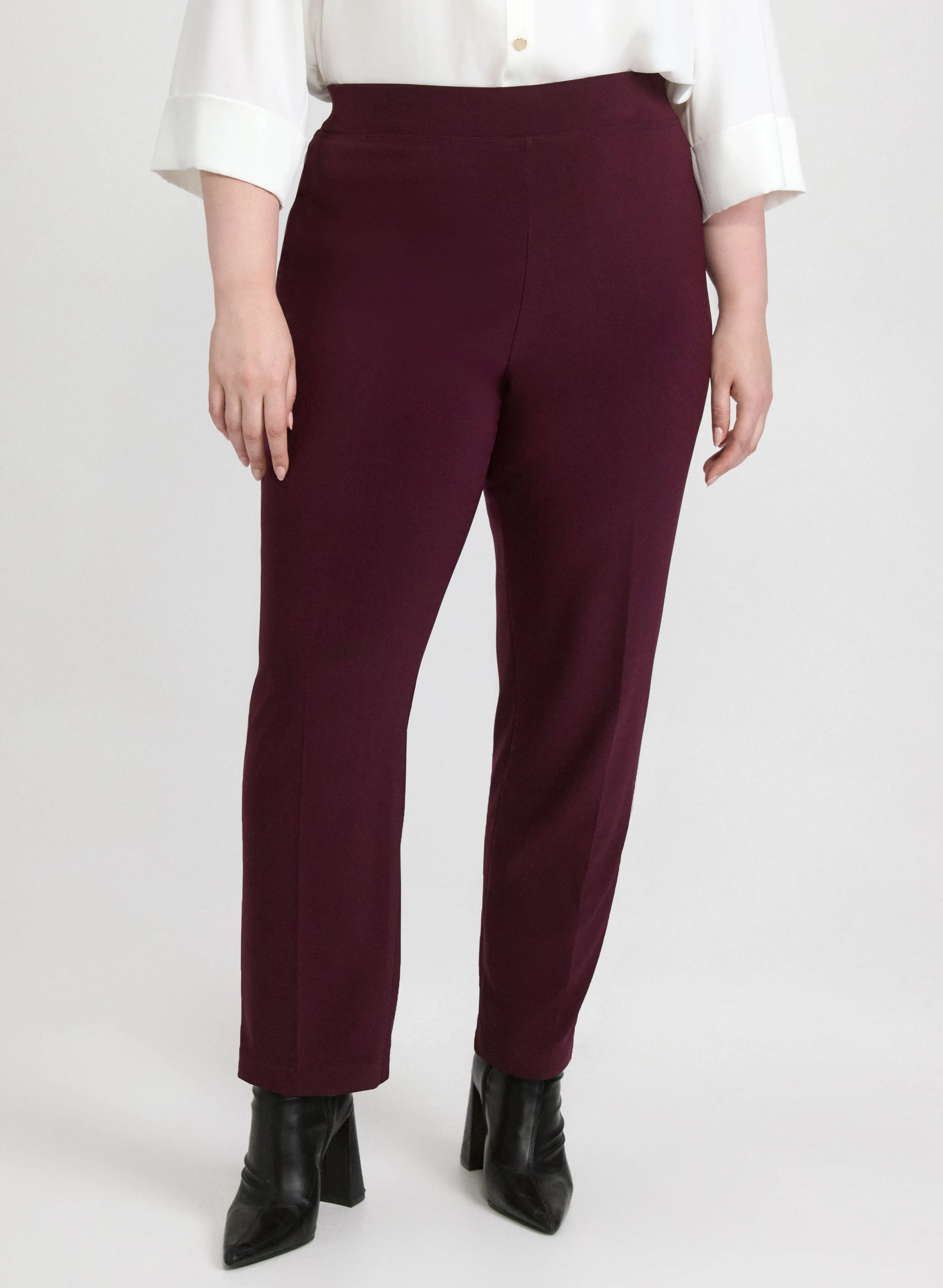 Sophia Pull-On Straight Leg Pants sold by Laura