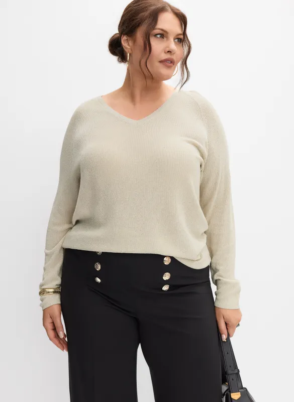 Melanie Lyne - Metallic Thread Sweater sold by Laura