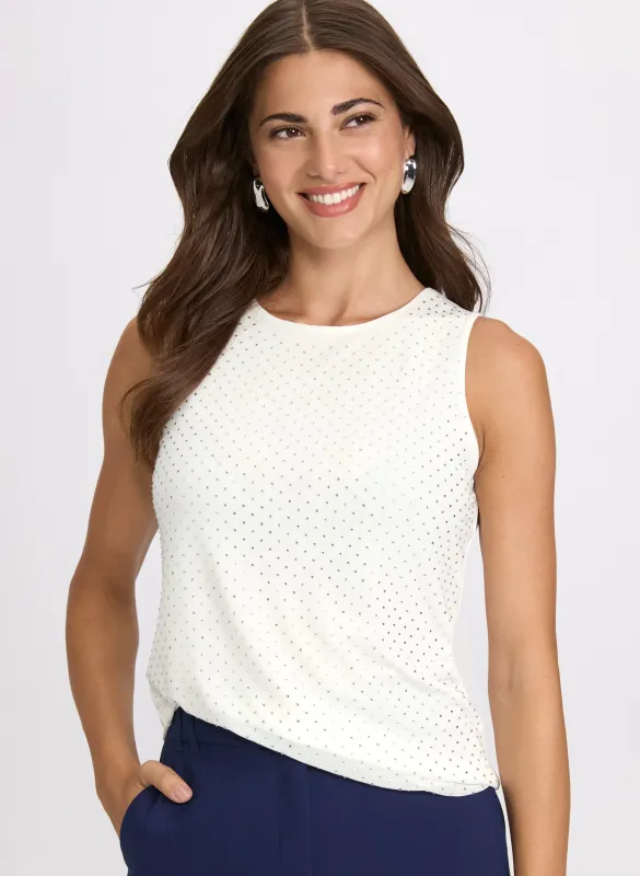 Rhinestone Embellished Tank Top sold by Laura