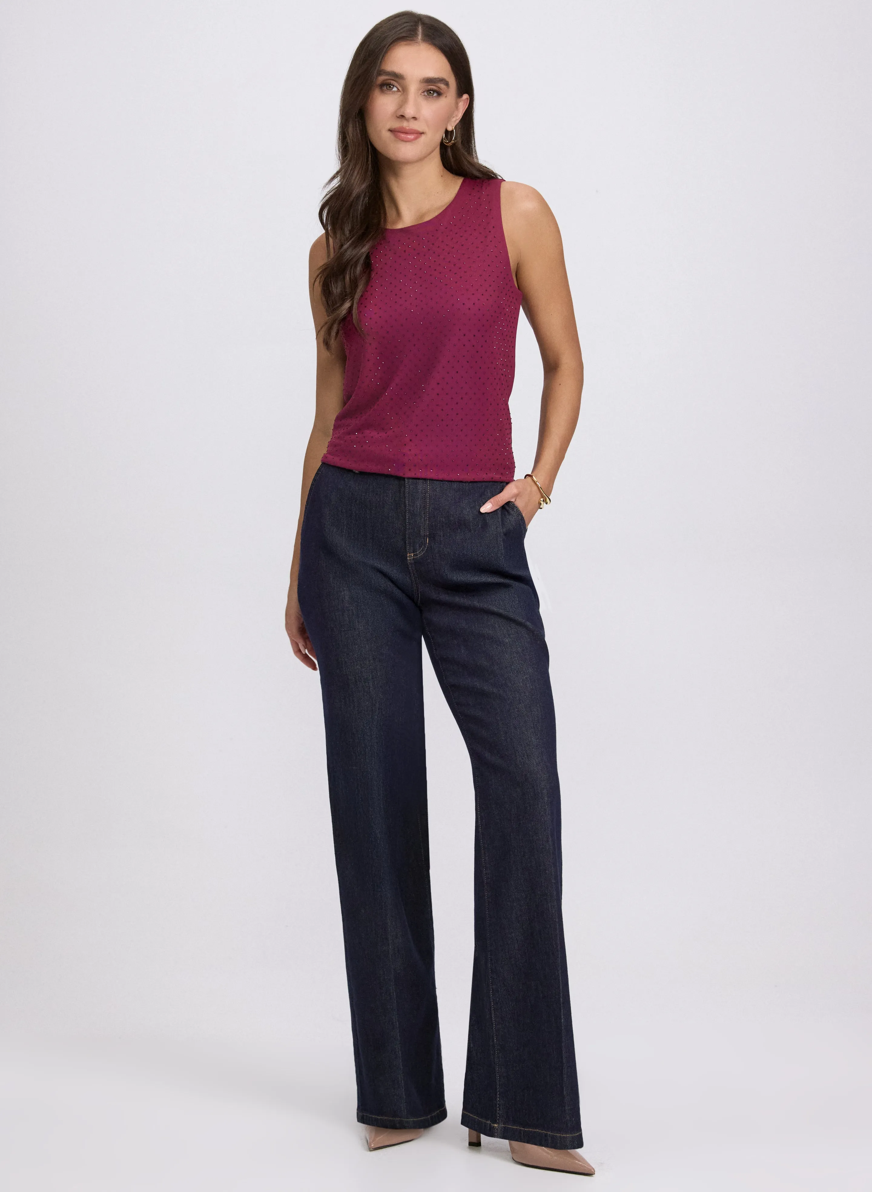 Rhinestone Embellished Tank Top sold by Laura product image thumbnail 4