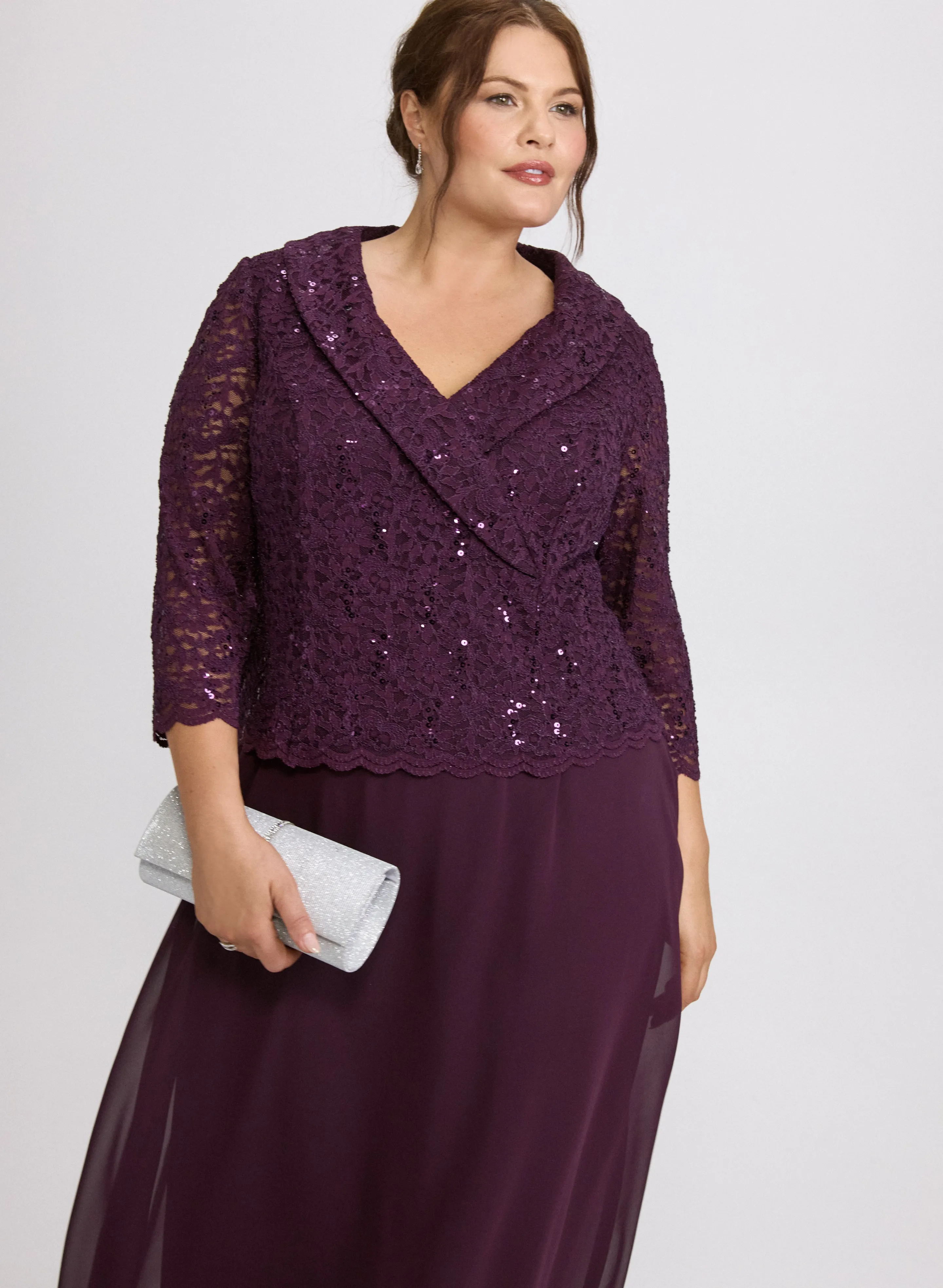 Lace & Chiffon Dress sold by Laura product image thumbnail 4