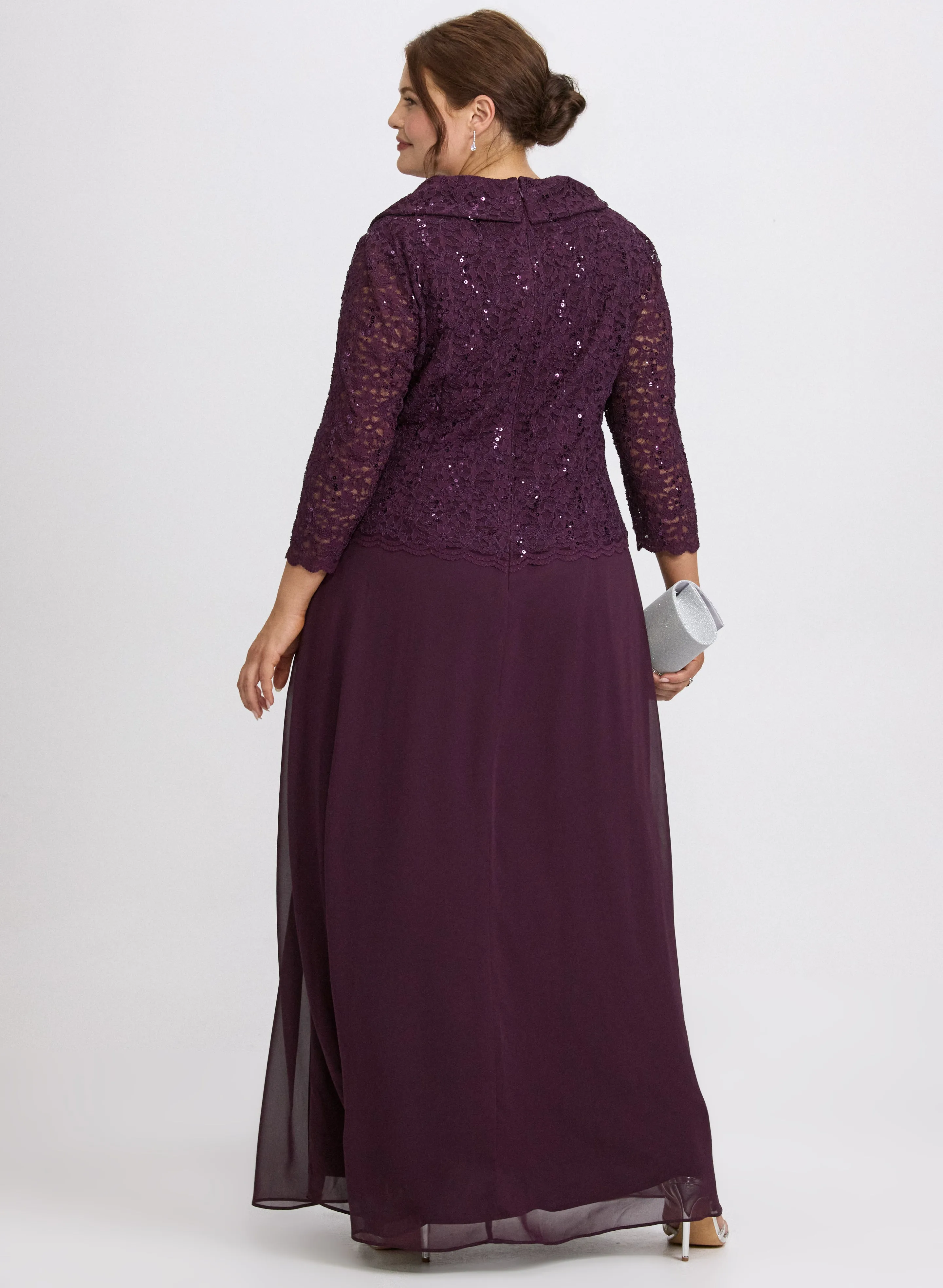 Lace & Chiffon Dress sold by Laura product image thumbnail 3