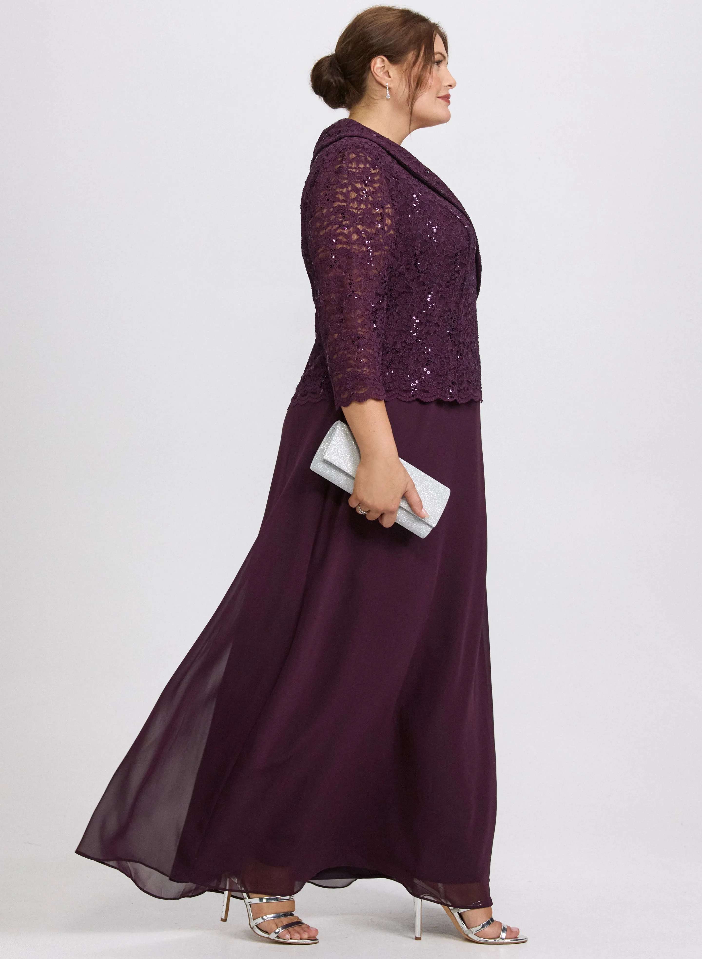 Lace & Chiffon Dress sold by Laura product image thumbnail 2