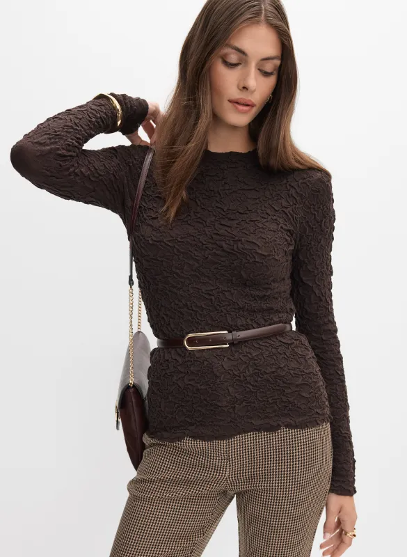 Textured Mock-Neck Pullover sold by Laura