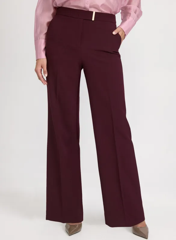 Olivia Bar Trim Wide-Leg Pants sold by Laura