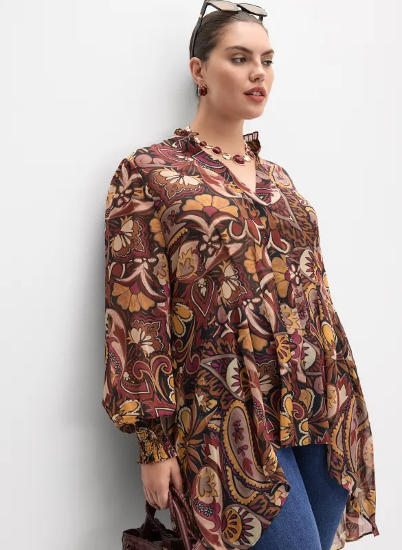 Melanie Lyne - Paisley Chiffon Blouse sold by Laura