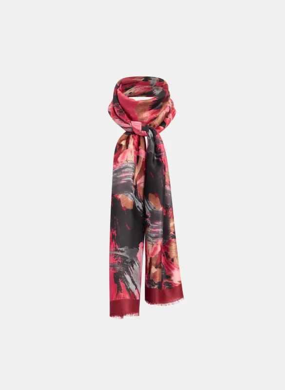 Brushstroke Print Scarf sold by Laura