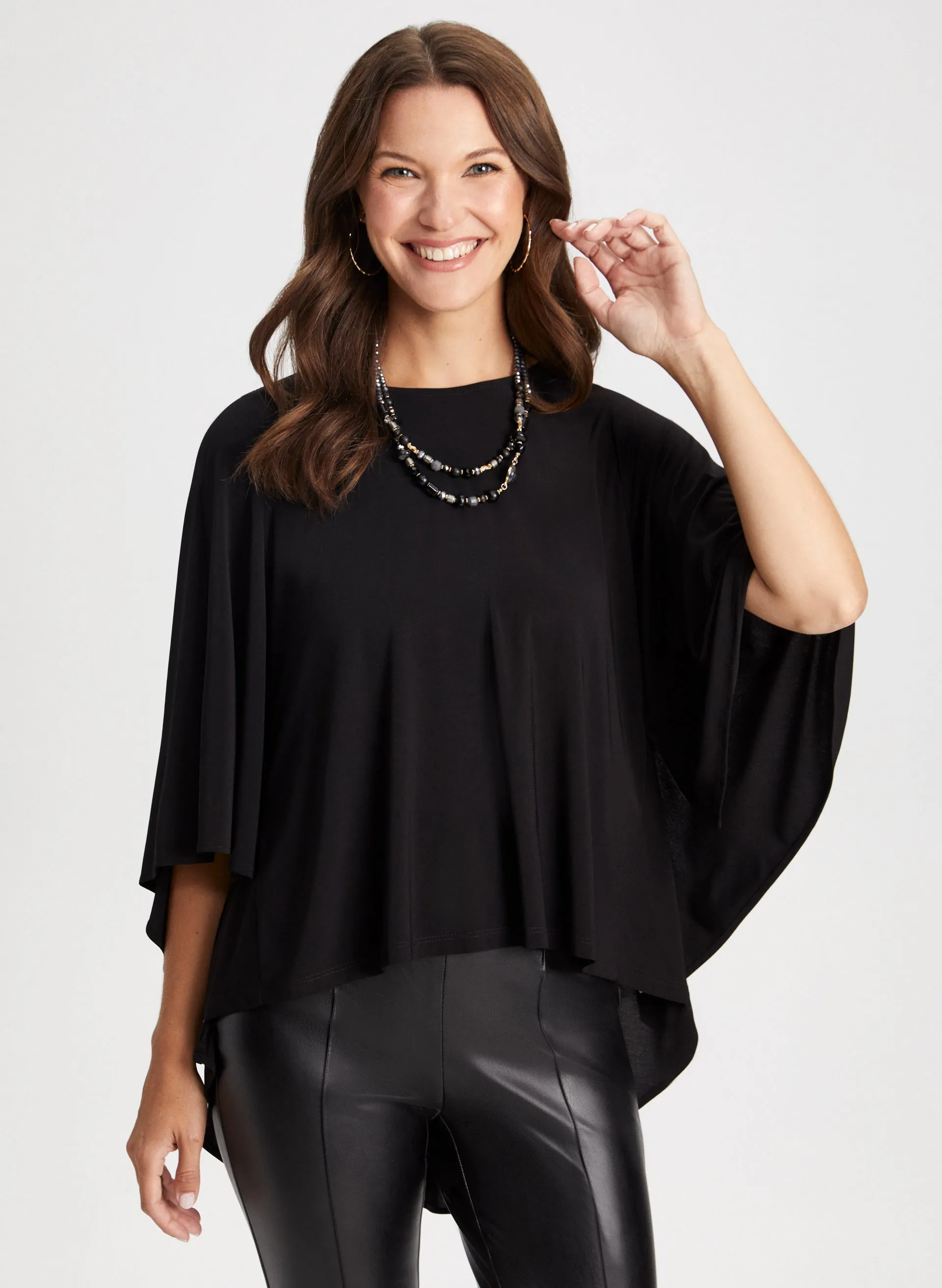 High-Low Poncho Top sold by Laura