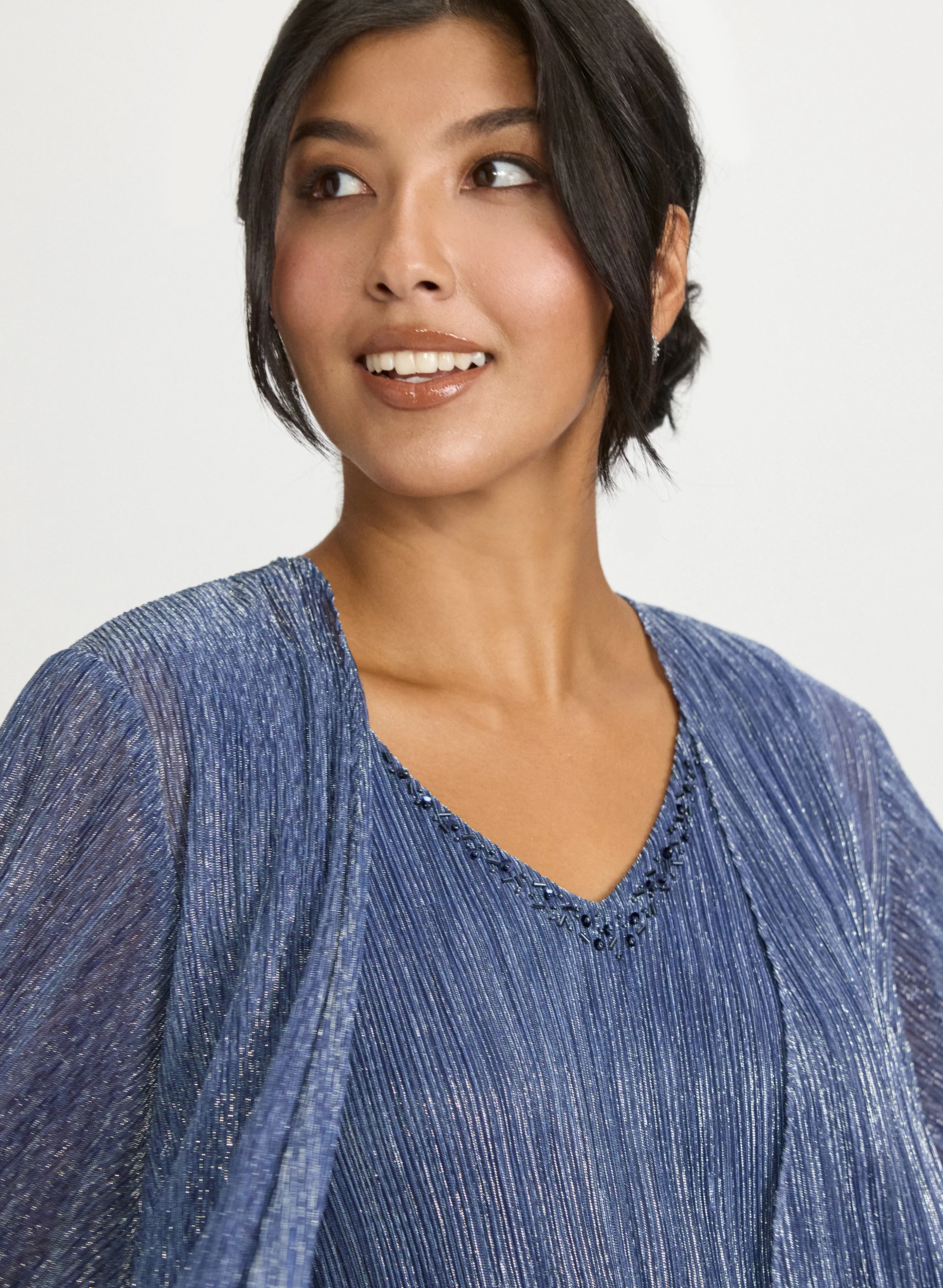 Metallic Jacket & Tiered Dress Set sold by Laura product image thumbnail 5