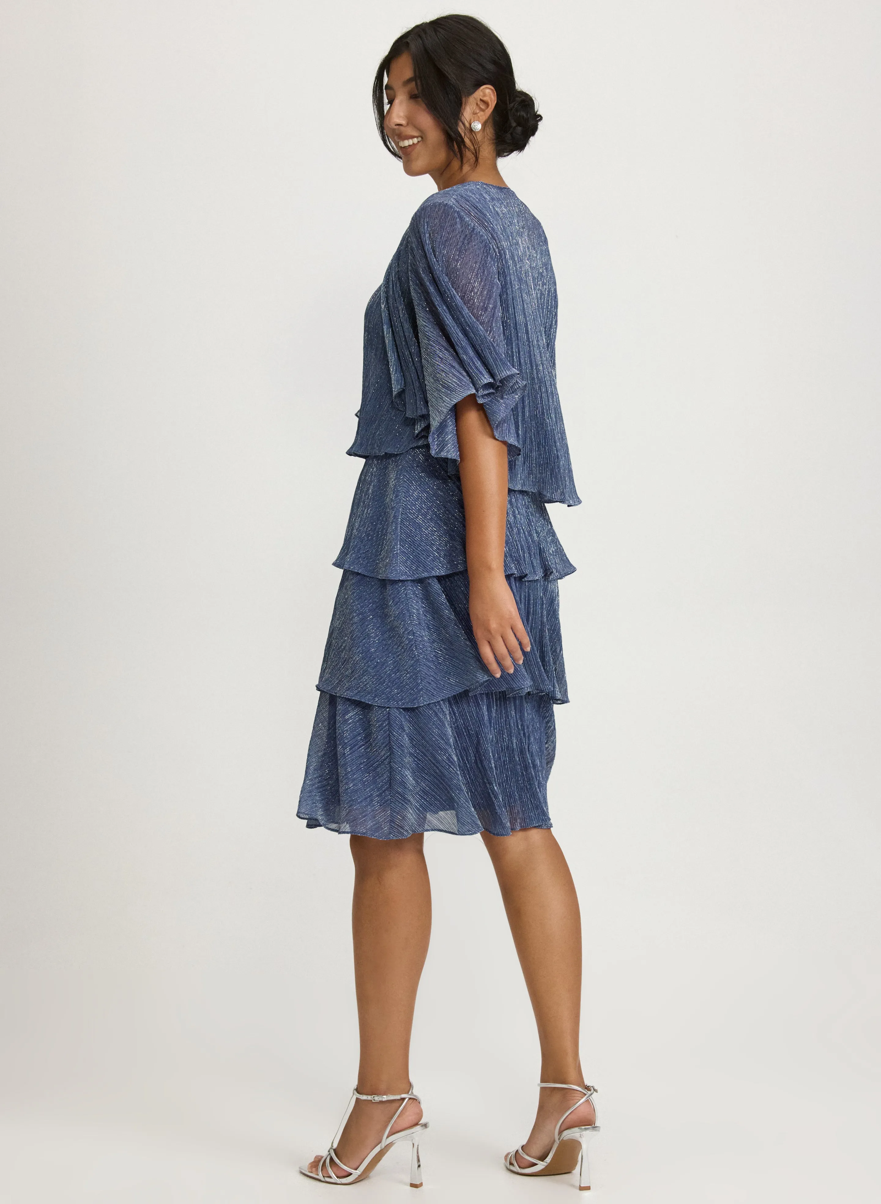 Metallic Jacket & Tiered Dress Set sold by Laura product image thumbnail 3