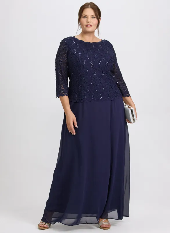 Lace & Chiffon Dress sold by Laura