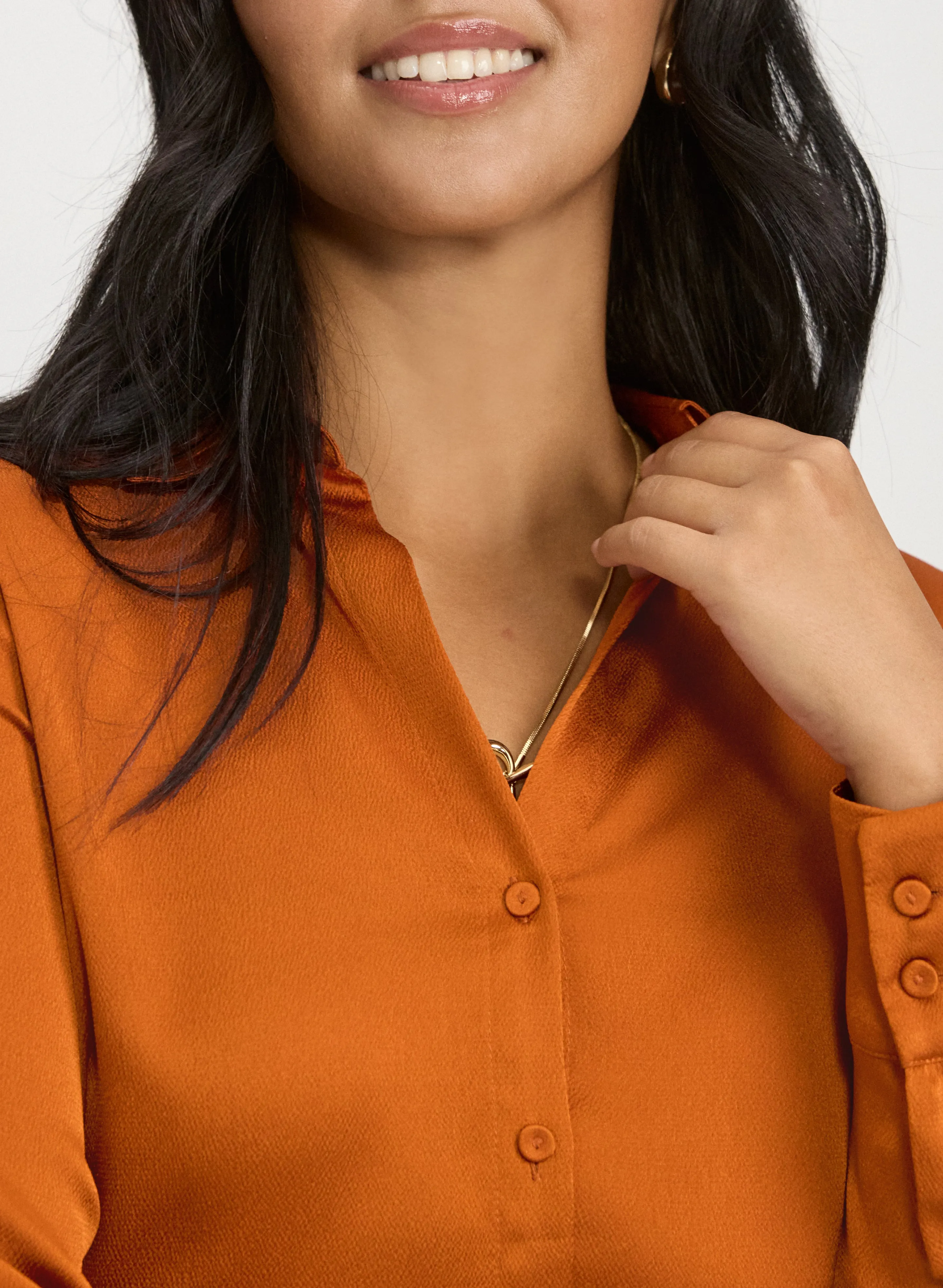 Satin Button-Down Blouse sold by Laura product image thumbnail 5