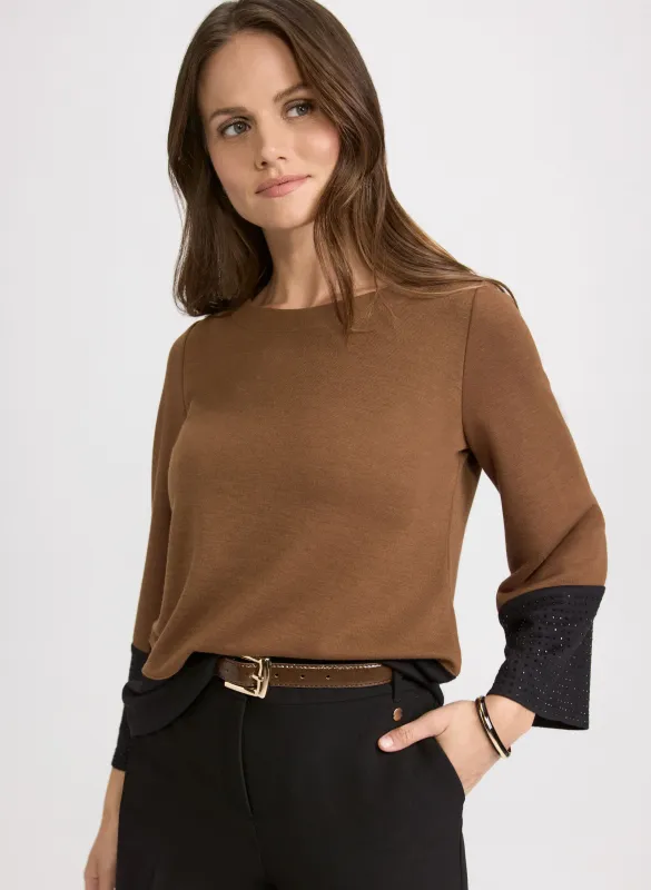 Bell Sleeve Knit Top sold by Laura