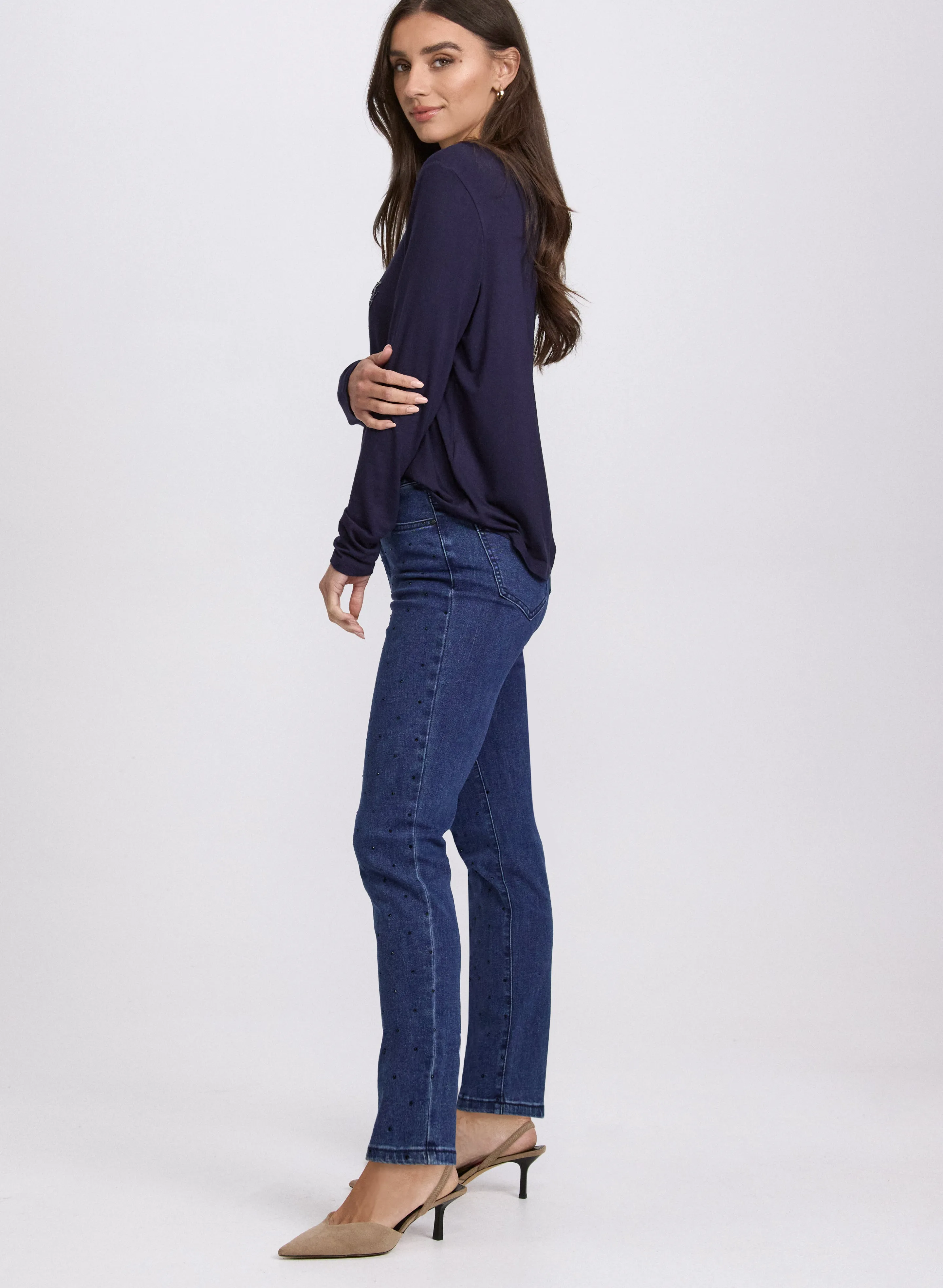 Rhinestone Embellished Jeans sold by Laura product image thumbnail 2