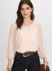 Mesh Balloon Sleeve Top sold by Laura
