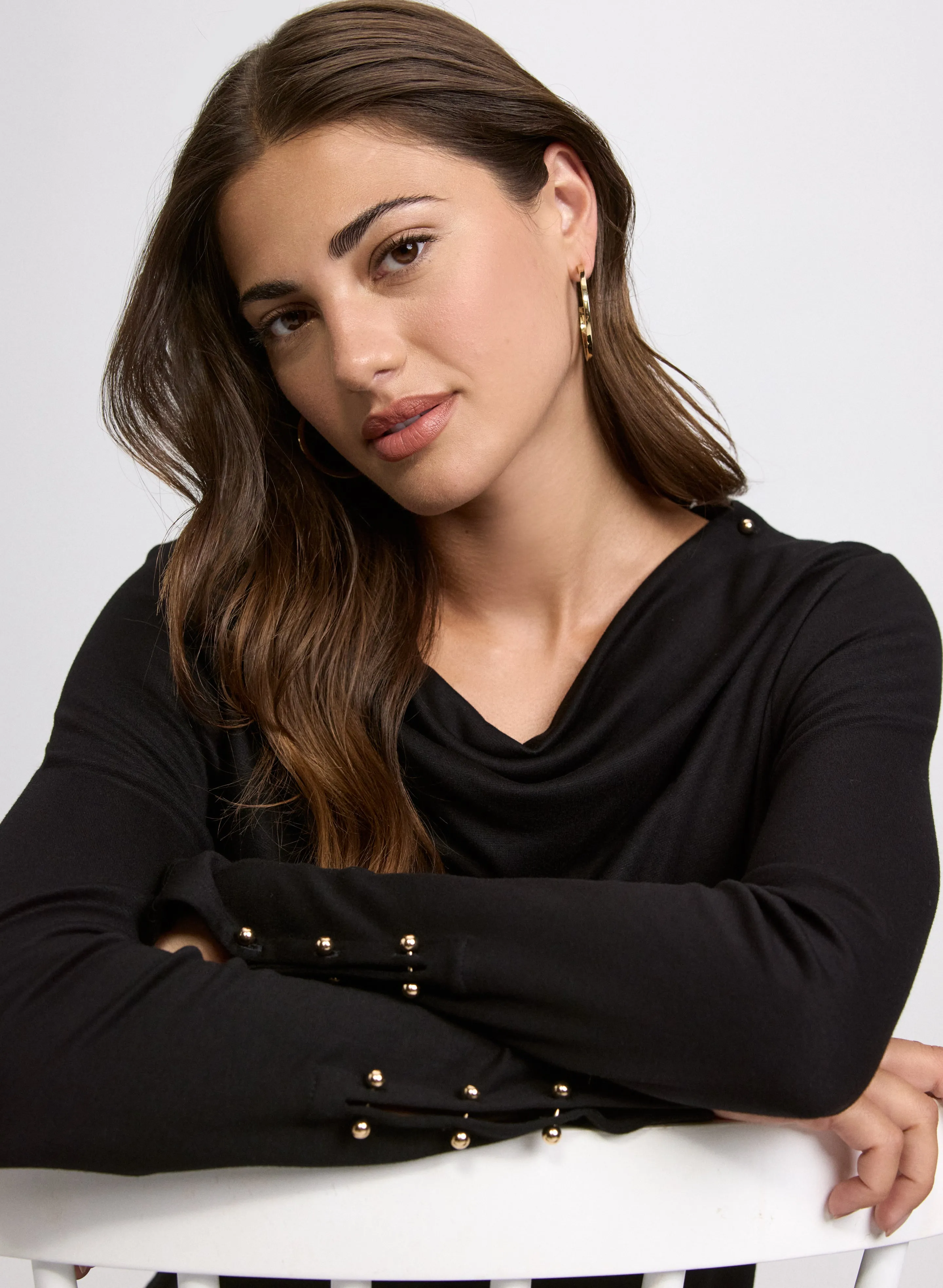 Embellished Cowl Neck Top sold by Laura product image thumbnail 4