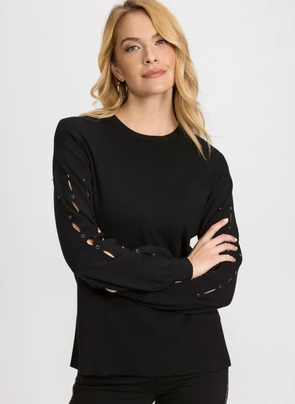 Cut-Out Sleeve Sweater sold by Laura