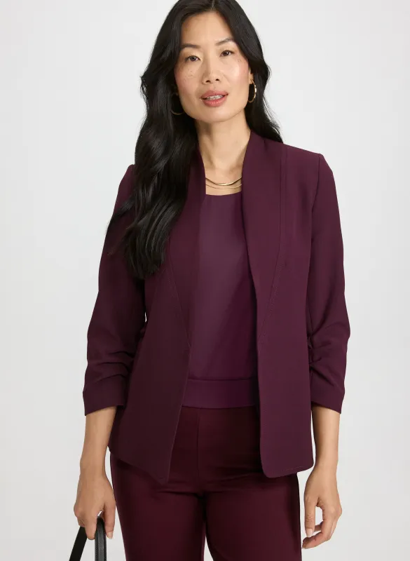 Twill 3/4 Sleeve Blazer sold by Laura
