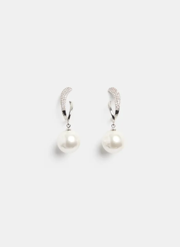 Pearl Drop Earrings sold by Laura