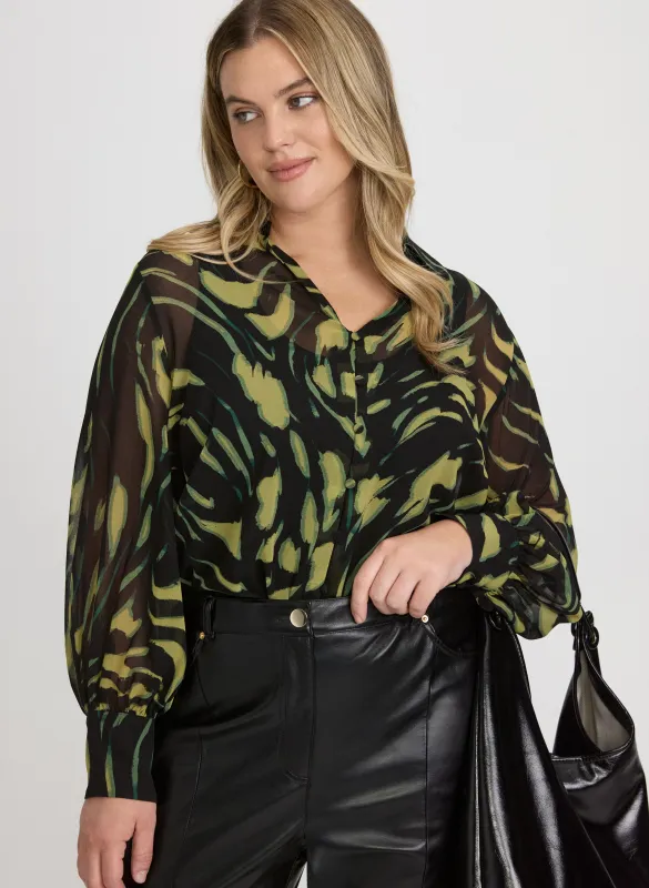 Abstract Chiffon Blouse sold by Laura