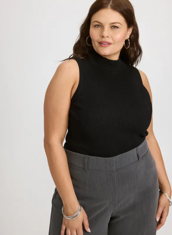 Sleeveless Mock Neck Knit sold by Laura