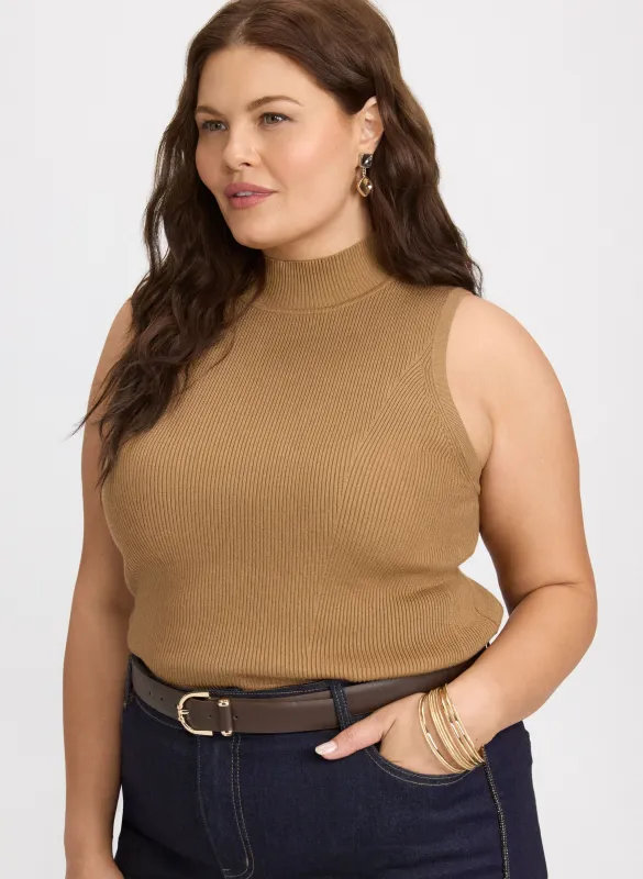 Sleeveless Mock Neck Knit sold by Laura