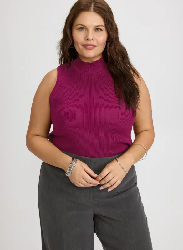 Sleeveless Mock Neck Knit sold by Laura