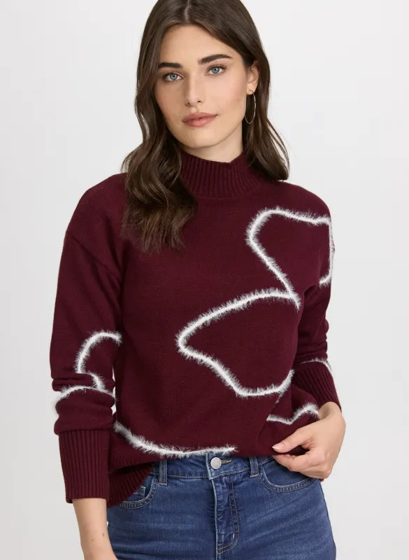 Sketched Floral Print Sweater sold by Laura