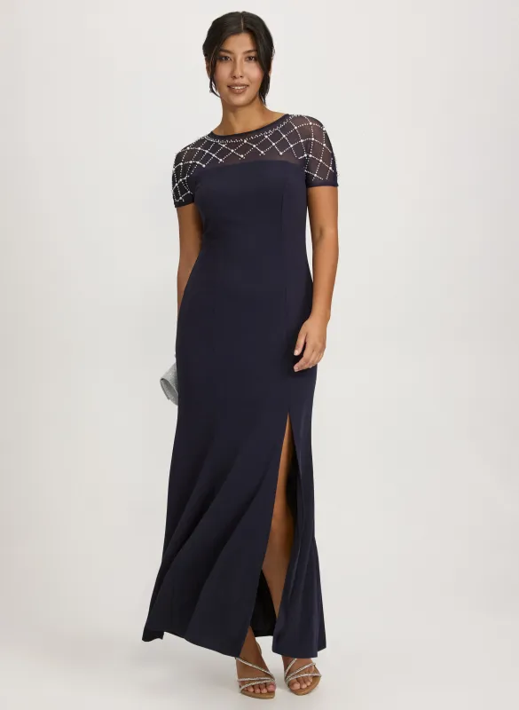 Rhinestone & Pearl Detail Dress sold by Laura