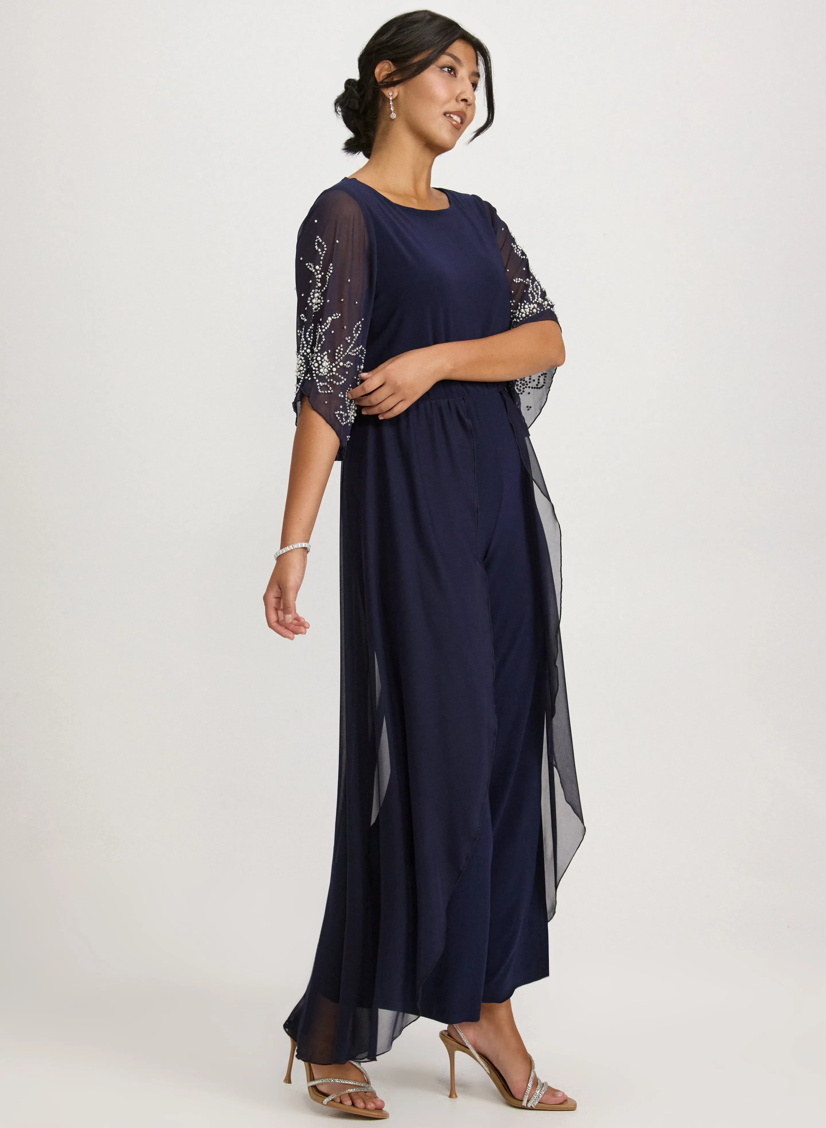 Beaded Chiffon Jumpsuit sold by Laura product image thumbnail 2