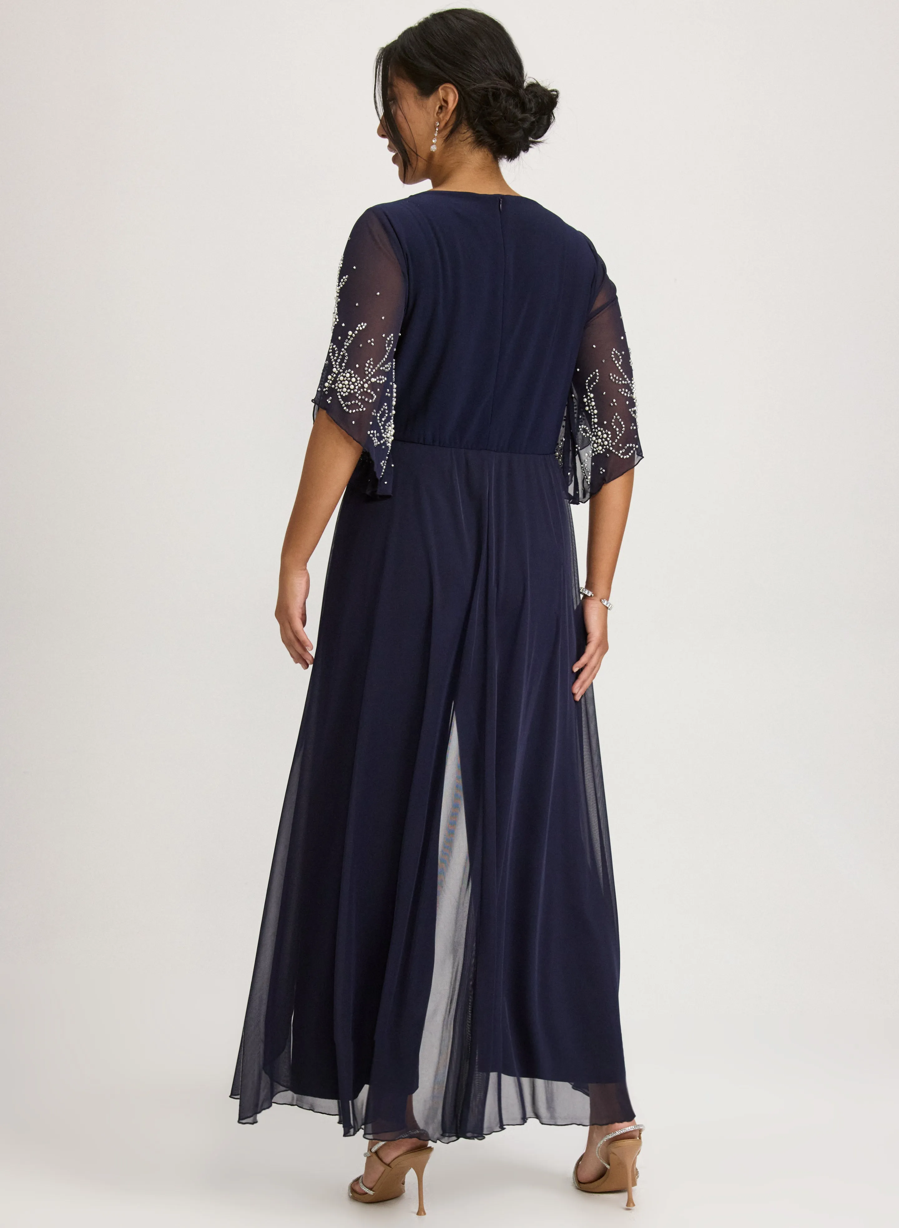 Beaded Chiffon Jumpsuit sold by Laura product image thumbnail 3
