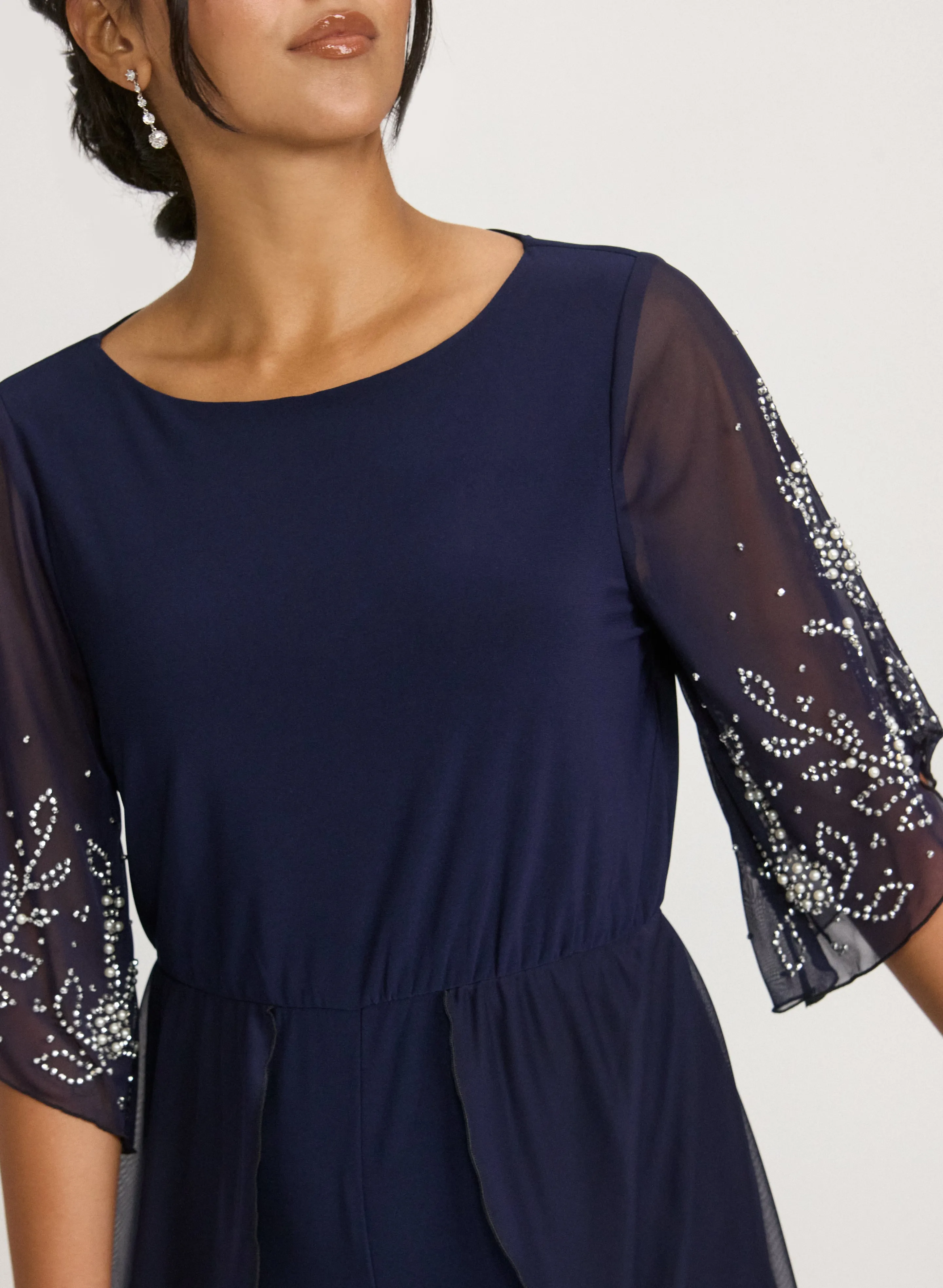 Beaded Chiffon Jumpsuit sold by Laura product image thumbnail 5